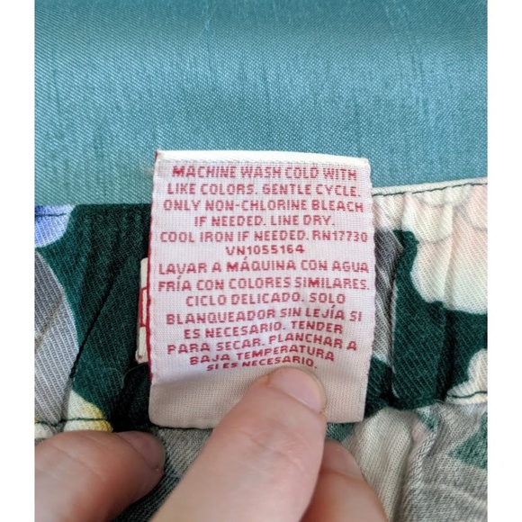 Merona Floral Print Wide Leg Cropped Pants - Picture 7 of 7